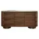 Willene White and Dark Oak 2 Door Ceramic Top Server