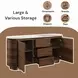 Willene White and Dark Oak 2 Door Ceramic Top Server
