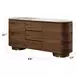 Willene White and Dark Oak 2 Door Ceramic Top Server