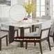 Edwyn White and Espresso 68" Rectangular Marble Top Dining Table
