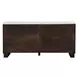 Edwyn White and Espresso 4 Door Marble Top Server