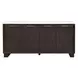 Edwyn White and Espresso 4 Door Marble Top Server