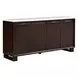 Edwyn White and Espresso 4 Door Marble Top Server