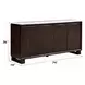 Edwyn White and Espresso 4 Door Marble Top Server
