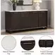 Edwyn White and Espresso 4 Door Marble Top Server