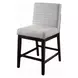 Edwyn White and Espresso Square Marble Top Counter Height Dining Room Set