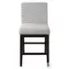 Edwyn Gray Linen and Espresso Counter Height Chair Set of 2