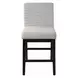 Edwyn White and Espresso Square Marble Top Counter Height Dining Room Set
