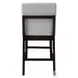 Edwyn Gray Linen and Espresso Counter Height Chair Set of 2