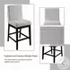 Edwyn Gray Linen and Espresso Counter Height Chair Set of 2