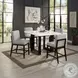 Edwyn Gray Linen and Espresso Counter Height Chair Set of 2