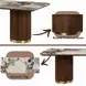 Willene White and Dark Oak 94" Rectangular Ceramic Top Dining Table