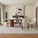 Willene White and Dark Oak 94" Rectangular Ceramic Top Dining Table