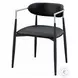 Jaramillo Black Synthetic Leather Arm Chair Set of 2