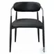 Jaramillo Black Synthetic Leather Arm Chair Set of 2