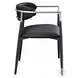 Jaramillo Black Synthetic Leather Arm Chair Set of 2