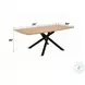 Lawton Natural and Black Rectangular Dining Room Set