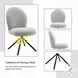 Lawton Gray Boucle and Black Side Chair with Swivel Set of 2