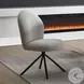 Lawton Gray Boucle and Black Side Chair with Swivel Set of 2
