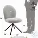 Lawton Gray Boucle and Black Side Chair with Swivel Set of 2