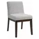 Edwyn White and Espresso Round Marble Top Dining Room Set