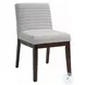Edwyn Gray Linen and Espresso Side Chair Set of 2