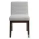 Edwyn Gray Linen and Espresso Side Chair Set of 2