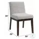 Edwyn Gray Linen and Espresso Side Chair Set of 2