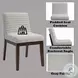 Edwyn Gray Linen and Espresso Side Chair Set of 2