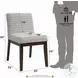 Edwyn Gray Linen and Espresso Side Chair Set of 2