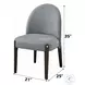 Clayten Gray Chenille and and Espresso Side Chair Set of 2