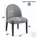 Clayten Gray Chenille and and Espresso Side Chair Set of 2