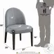 Clayten Gray Chenille and and Espresso Side Chair Set of 2