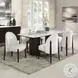 Clayten Beige Chenille and and Espresso Side Chair Set of 2