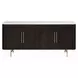Clayten White and Espresso 4 Door Marble Top Server
