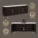 Clayten White and Espresso 4 Door Marble Top Server