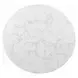 Clayten White and Espresso 52" Round Marble Top Dining Table
