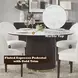 Clayten White and Espresso 52" Round Marble Top Dining Table