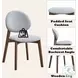 Hadasa Light Gray Linen and Walnut Side Chair Set of 2