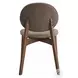 Hadasa Light Brown Linen and Walnut Side Chair Set of 2