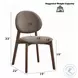 Hadasa Light Brown Linen and Walnut Side Chair Set of 2