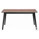Rebi Walnut and Black 59" Rectangular Dining Table