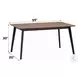 Rebi Walnut and Black 59" Rectangular Dining Table