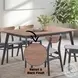 Rebi Walnut and Black 59" Rectangular Dining Table