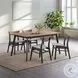 Rebi Walnut and Black 59" Rectangular Dining Table