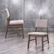 Seda Dusty Mauve Corduroy and Walnut Side Chair Set of 2