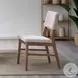 Seda Dusty Mauve Corduroy and Walnut Side Chair Set of 2