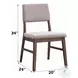 Seda Dusty Mauve Corduroy and Walnut Side Chair Set of 2
