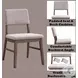 Seda Dusty Mauve Corduroy and Walnut Side Chair Set of 2