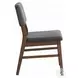 Seda Gray Corduroy and Walnut Side Chair Set of 2